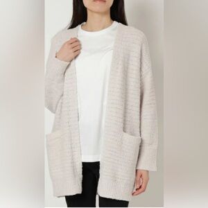 $170 MSRP BAREFOOT DREAMS: COZYCHIC BOUCLE WELT POCKET CARDIGAN size XL